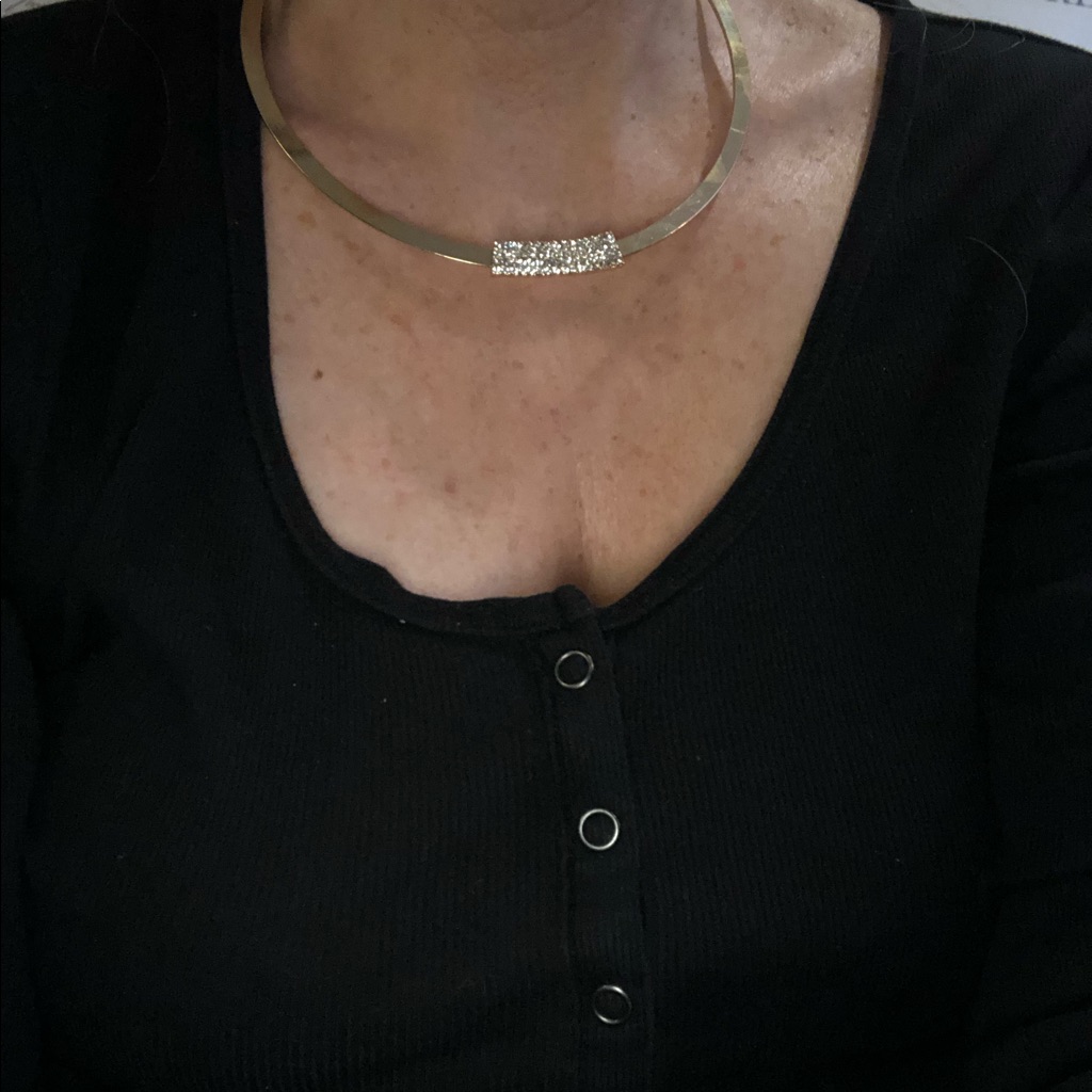 Sparkling Sage Gold Necklace W/Sparkling Slider